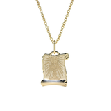 Dije de Oro 14K Medalla Religiosa Sagrado Caliz| Dije Oro Italiano 12mm | Joyería Fina