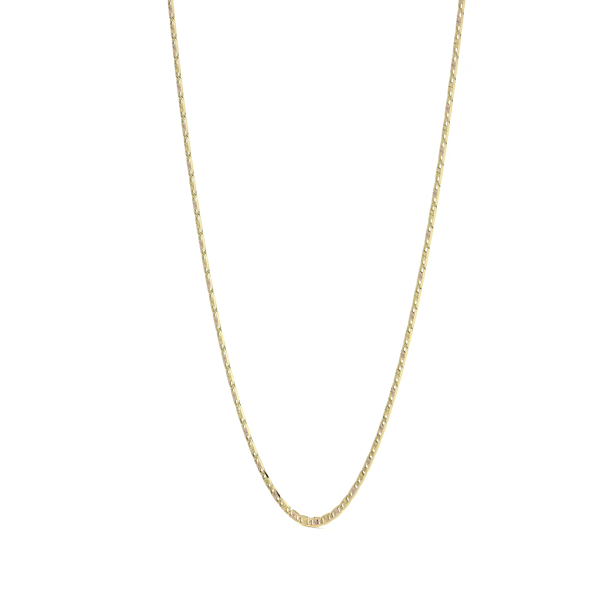 Cadena de Oro 14K Valentino 40cm | Collar de Oro Italiano con Broche de Argolla | Joyería Fina