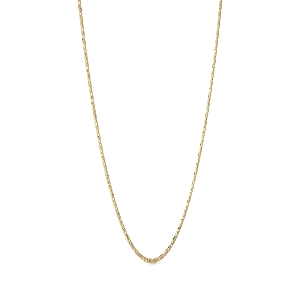 Cadena de Oro 14K Valentino 40cm | Collar de Oro Italiano con Broche de Argolla | Joyería Fina