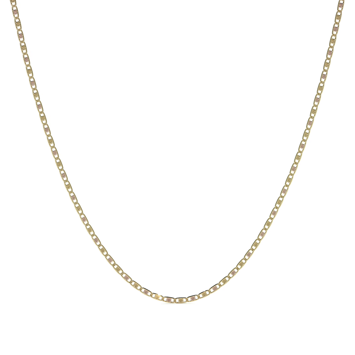 Cadena de Oro 14K Valentino 40cm | Collar de Oro Italiano con Broche de Argolla | Joyería Fina