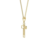 Dije de Cruz de Oro 10K con Rostro de Cristo – Elegancia y Fe para Hombre