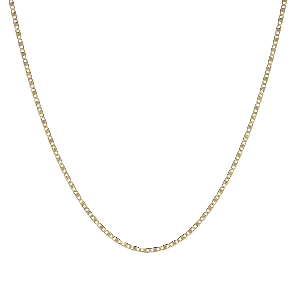 Cadena De Oro De 10k Valentino Calibre 1.3mm