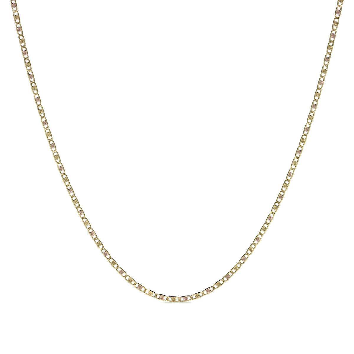 Cadena de Oro 14K Valentino 40cm | Collar de Oro Italiano con Broche de Argolla | Joyería Fina