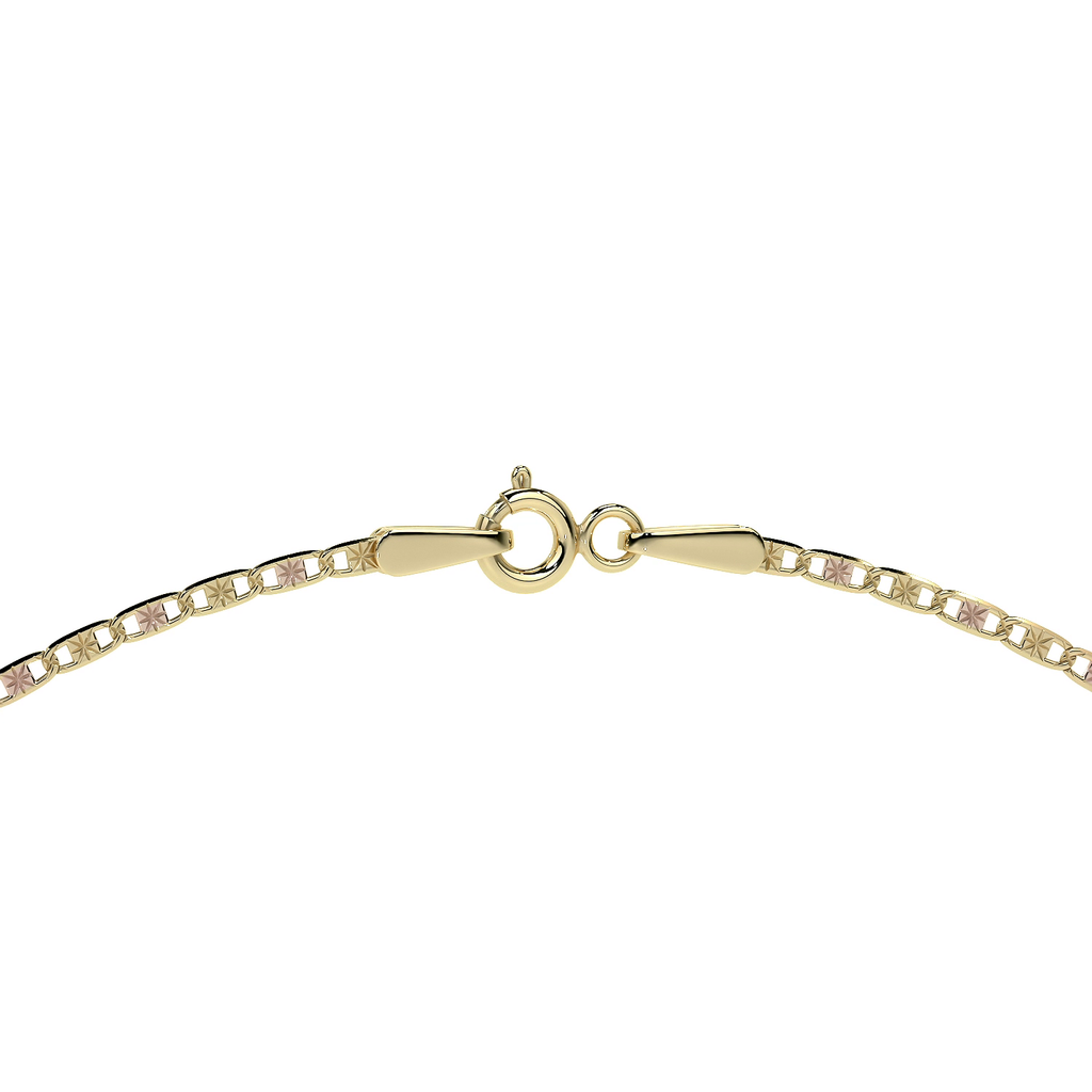 Cadena de Oro 10K Valentino 55cm | Collar de Oro Italiano 2.3mm con Broche de Argolla | Joyería Fina