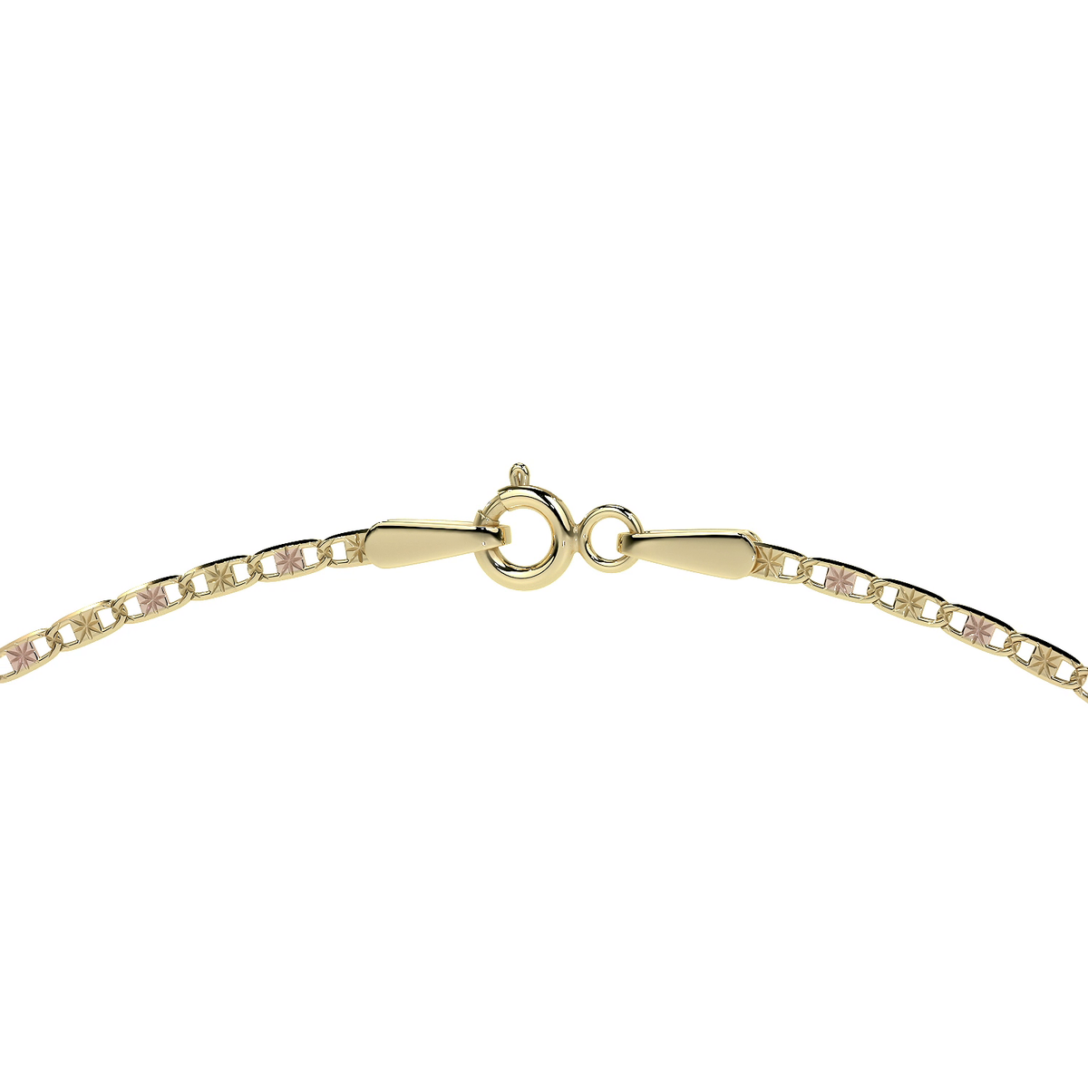 Cadena de Oro 14K Valentino 40cm | Collar de Oro Italiano con Broche de Argolla | Joyería Fina