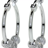 Arete De Plata Ley 925 Para Mujer Con Bola Diamantada