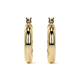 Arracada De Oro De 10k Lisa De 20 mm