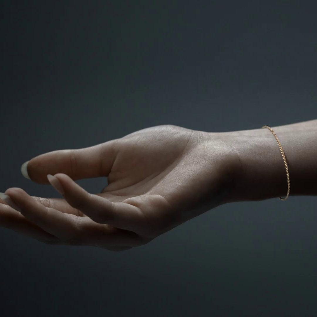 Pulsera de Oro 10K Mujer Estilo Torsal | Joyería Fina Italiana