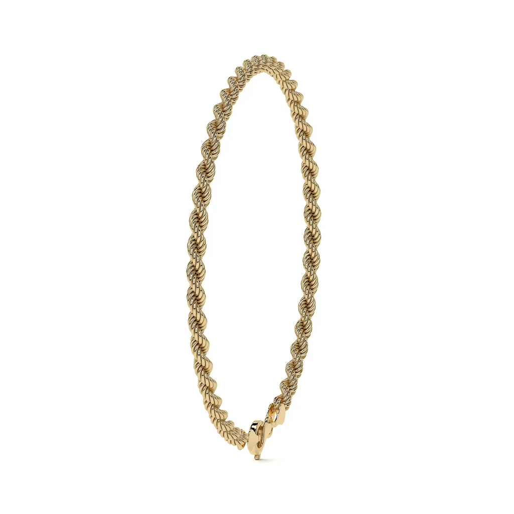 Pulsera de Oro 10K para Hombre Estilo Torsal Italiano | Brazalete Masculino Elegante