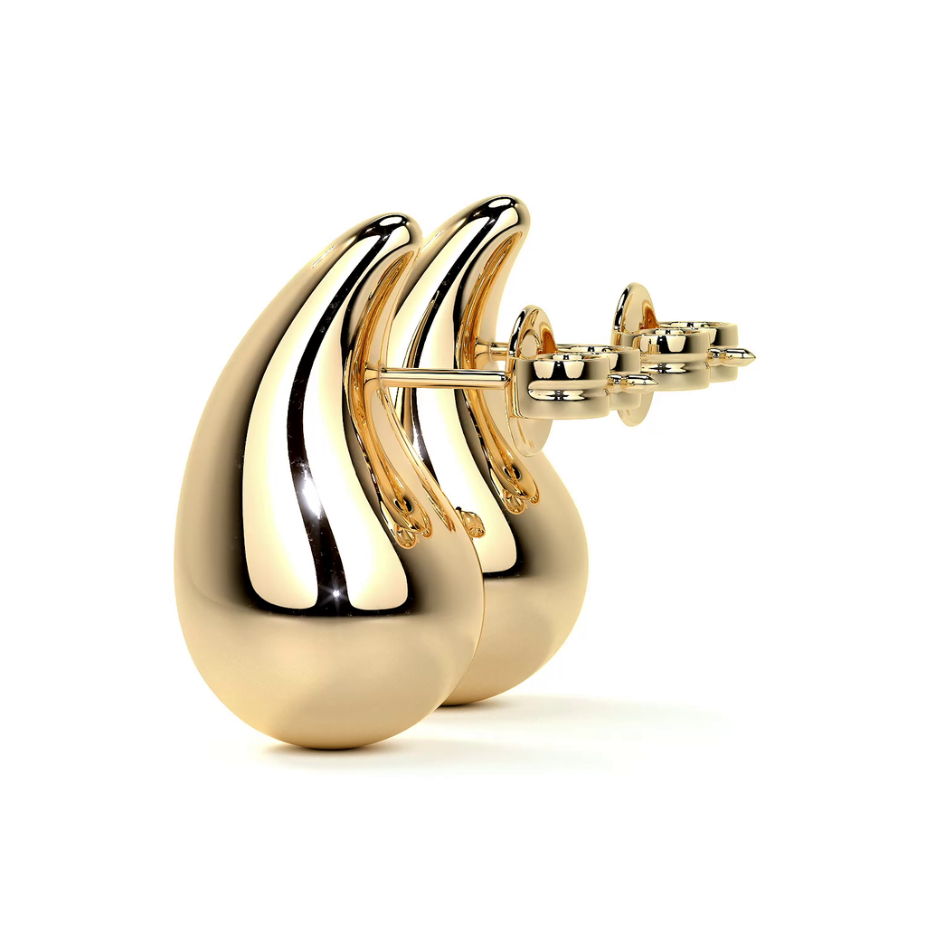 Arete  De Oro 10k En Forma De Gota