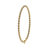 Pulsera de Oro 10K Estilo Torsal Italiano | Brazalete Elegante de 3.8mm