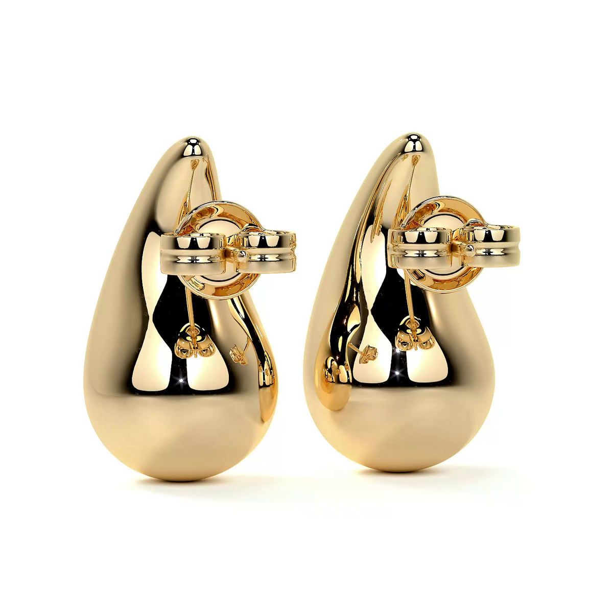 Arete  De Oro 10k En Forma De Gota