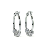 Arete De Plata Ley 925 Para Mujer Con Bola Diamantada