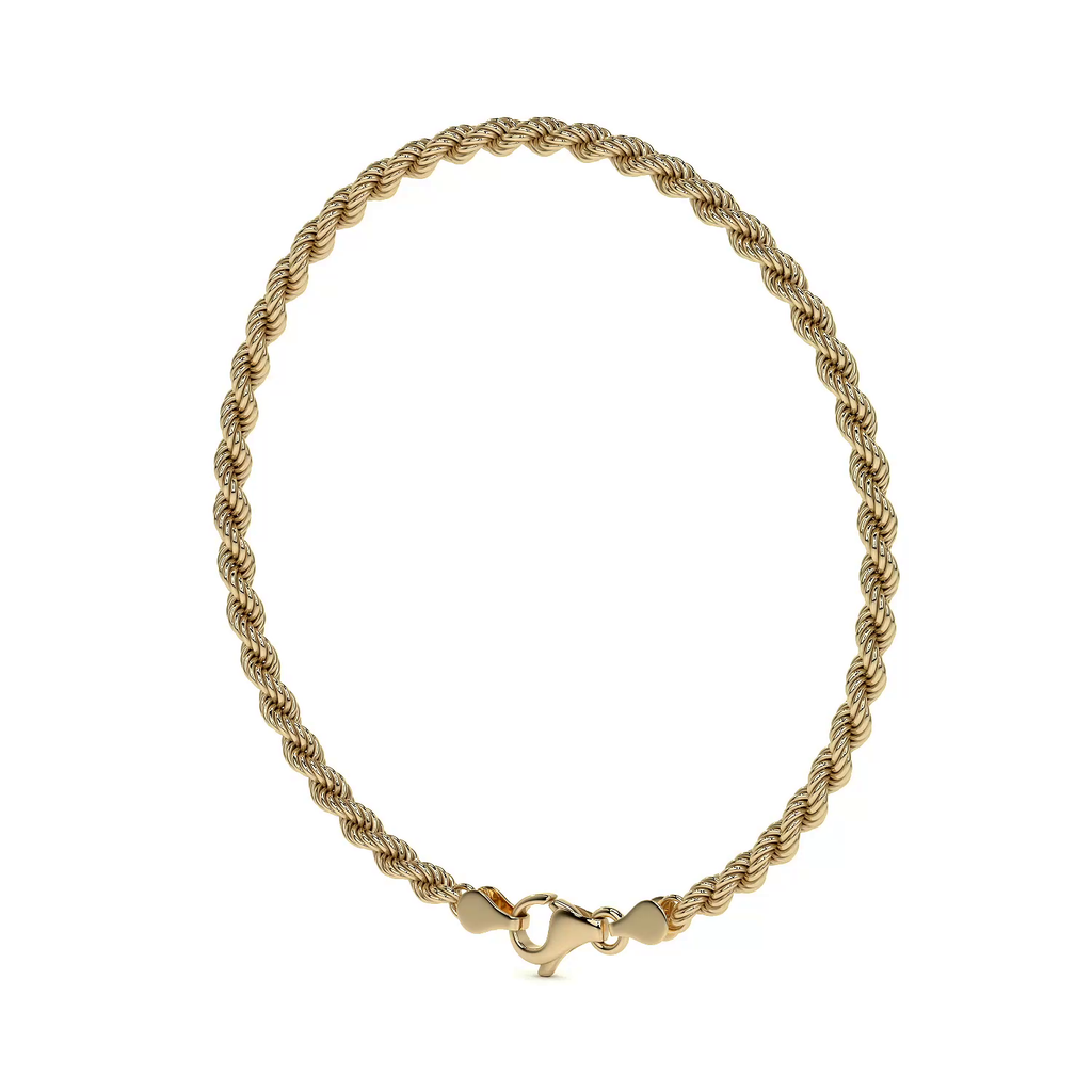 Pulsera de Oro 10K para Hombre Estilo Torsal Italiano | Brazalete Masculino Elegante