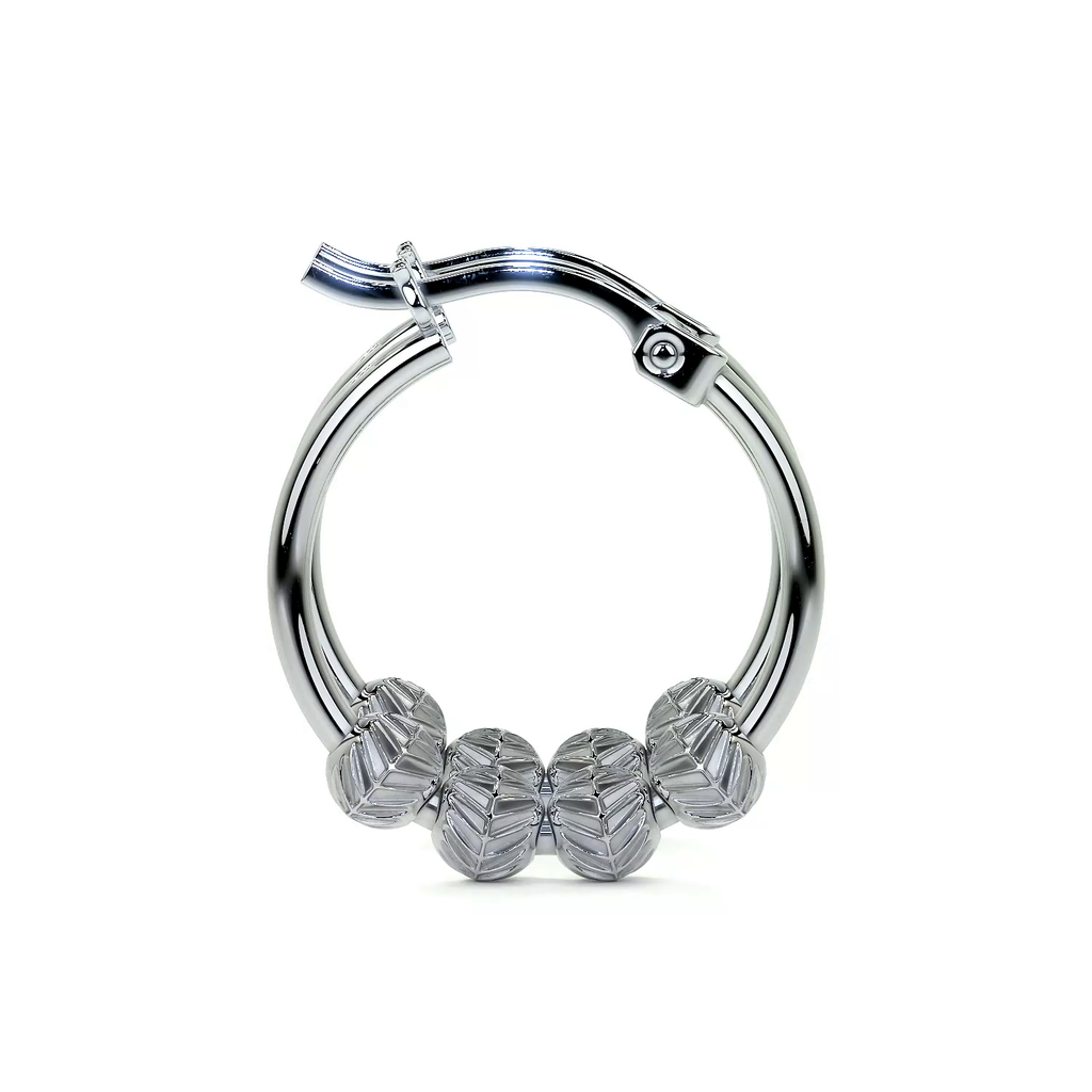 Arete De Plata Ley 925 Para Mujer Con Bola Diamantada