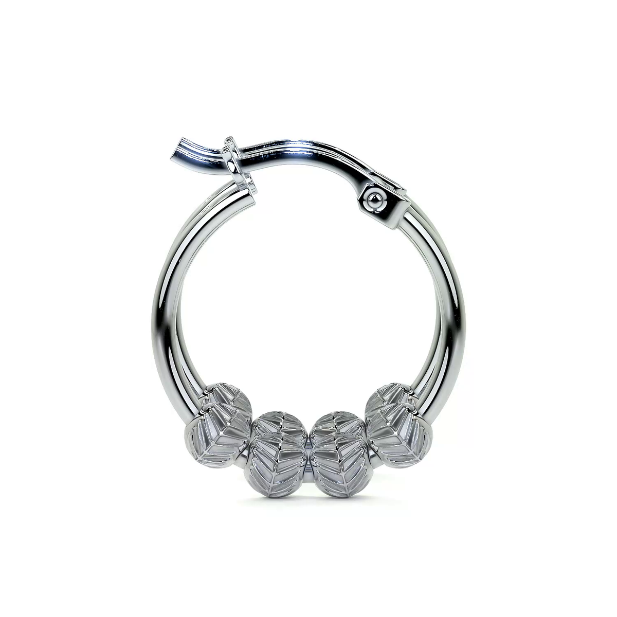 Arete De Plata Ley 925 Para Mujer Con Bola Diamantada