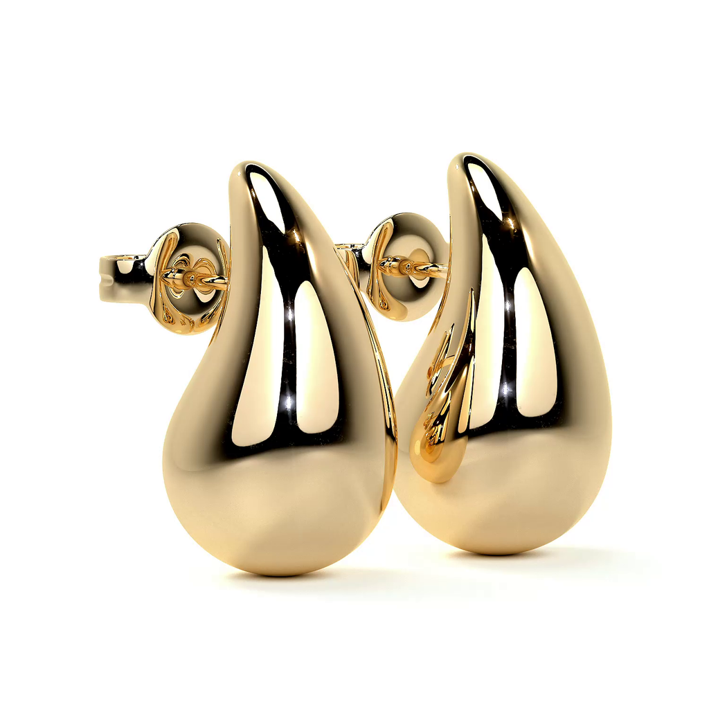 Arete  De Oro 10k En Forma De Gota