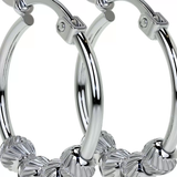 Arete De Plata Ley 925 Para Mujer Con Bola Diamantada