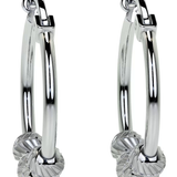 Arete De Plata Ley 925 Para Mujer Con Bola Diamantada