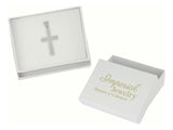 Dije Turco De Plata 925 De Cruz Rectangular Con Zirconia