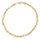 Pulsera Italiana Milano 3x1 De 10 Quilates 3.6mm, 21.5cm