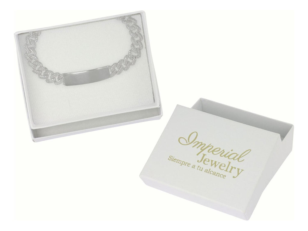 Esclava Turca De Plata 925 Barbada Con Zirconia De 19.5 Cm