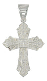 Dije Turco De Plata 925 De Cruz Hermosa Con Zirconia