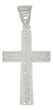 Dije Turco De Plata 925 De Cruz Rectangular Con Zirconia