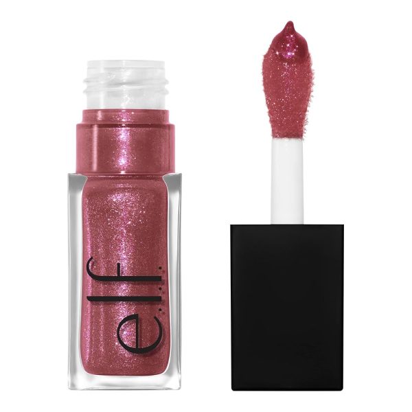 E.L.F Glow Reviver Lip Oil Glimmer Finish Tono Divine Wine