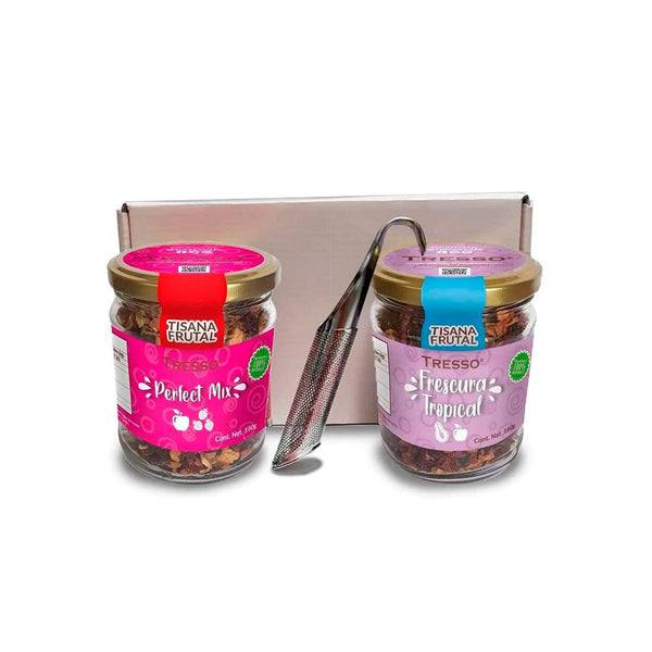 Set de Degustación de Tisanas Frutales Artesanales Mexicanas con Infusor de Acero Inoxidable