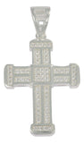 Dije Turco De Plata 925 De Cruz Clasica Con Zirconia