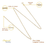 Cadena Singapur Oro 10k 45cm 2mm .7gr Italiano