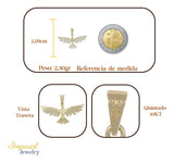 Dije De Aguila Con Zirconia En Oro De 10k 2.4 Grm