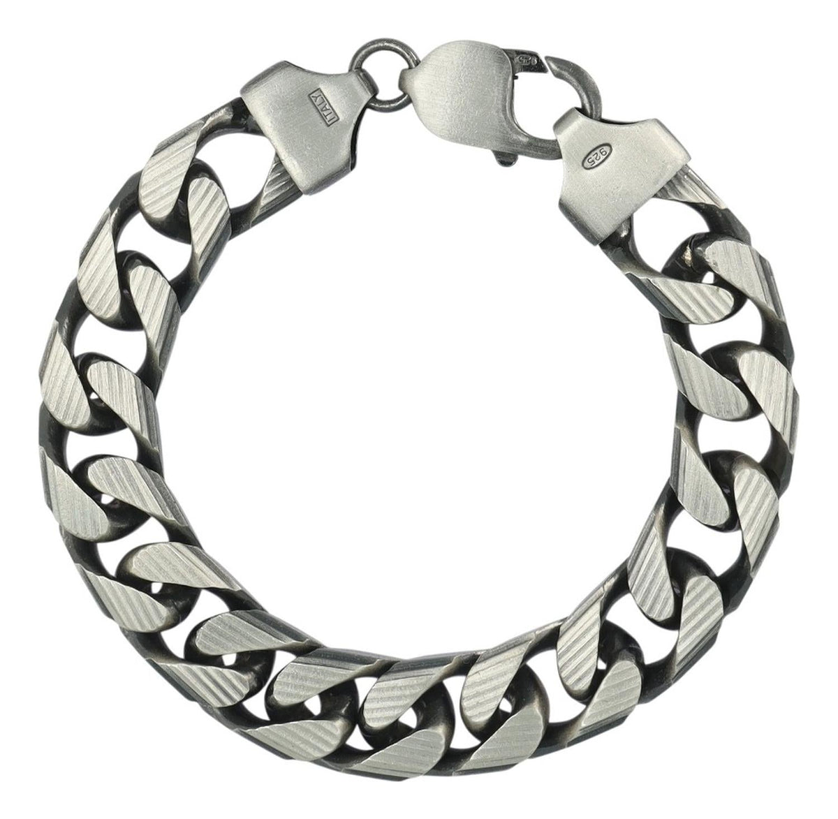 Pulsera De Plata 925 Cubana 19cm Calibre 10.7mm Italiana