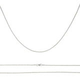 Cadena Torsal De Plata Ley 925 Diamantada De 55 Cm De 2mm