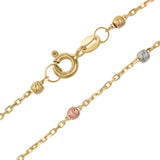 Collar Viviana De Oro De 10k De 45 Cm Con Bola 2.5mm