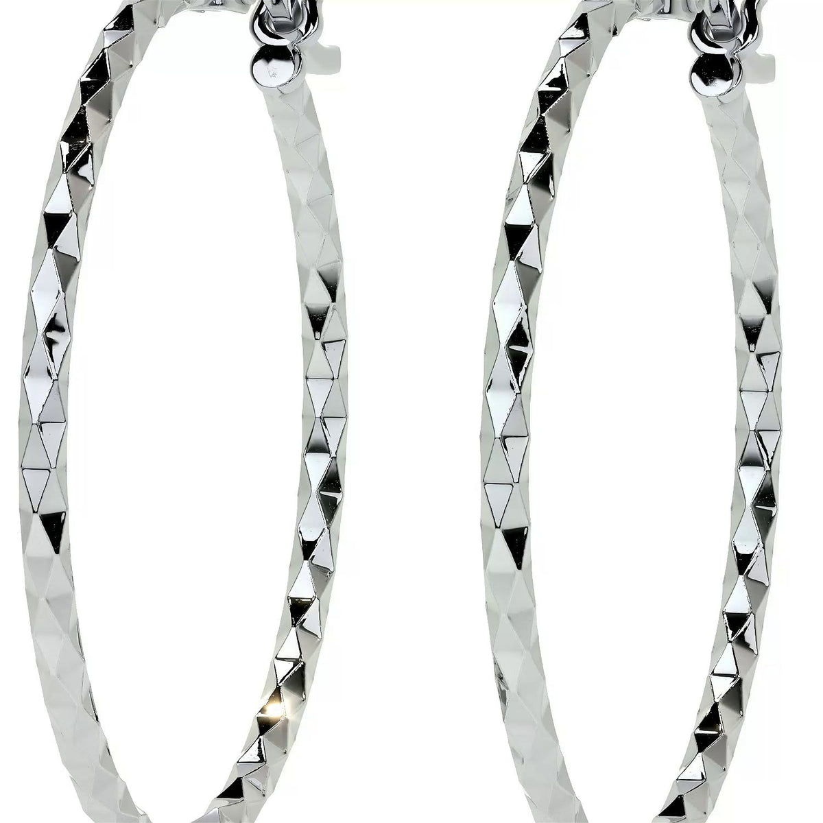 Arete Arracada Diamantada De Plata Ley 925 Para Mujer Confeti
