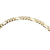 Pulsera Italiana Figaro 3x1 Hueca Calibre 2.6 mm