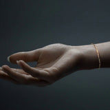 Pulsera Italiana Figaro 3x1 Hueca Calibre 2.6 mm