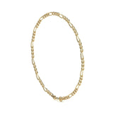 Pulsera Italiana Figaro 3x1 Hueca Calibre 2.6 mm