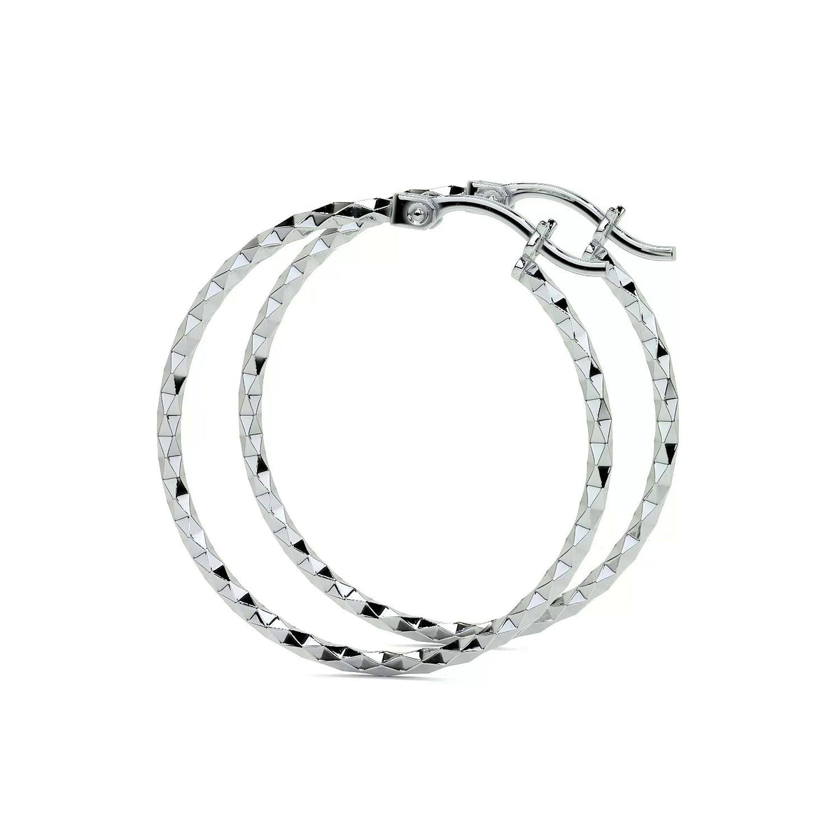 Arete Arracada Diamantada De Plata Ley 925 Para Mujer Confeti