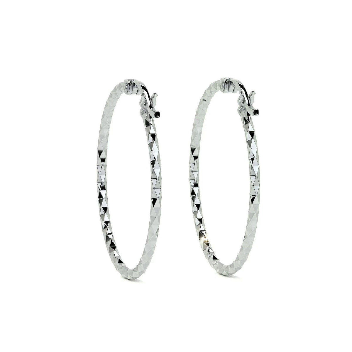 Arete Arracada Diamantada De Plata Ley 925 Para Mujer Confeti