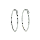 Arete Arracada Diamantada De Plata Ley 925 Para Mujer Confeti