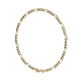Pulsera Italiana Figaro Hueca De 10 Quilates 2.0mm