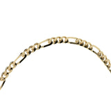Pulsera Italiana Figaro 3x1 Hueca Calibre 2.6 mm