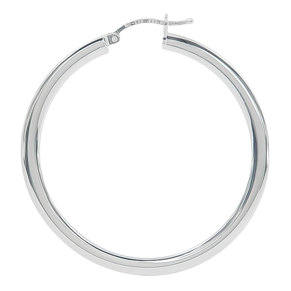 Arete Arracada De Plata Ley 925 Para Mujer con tubo Ovalado