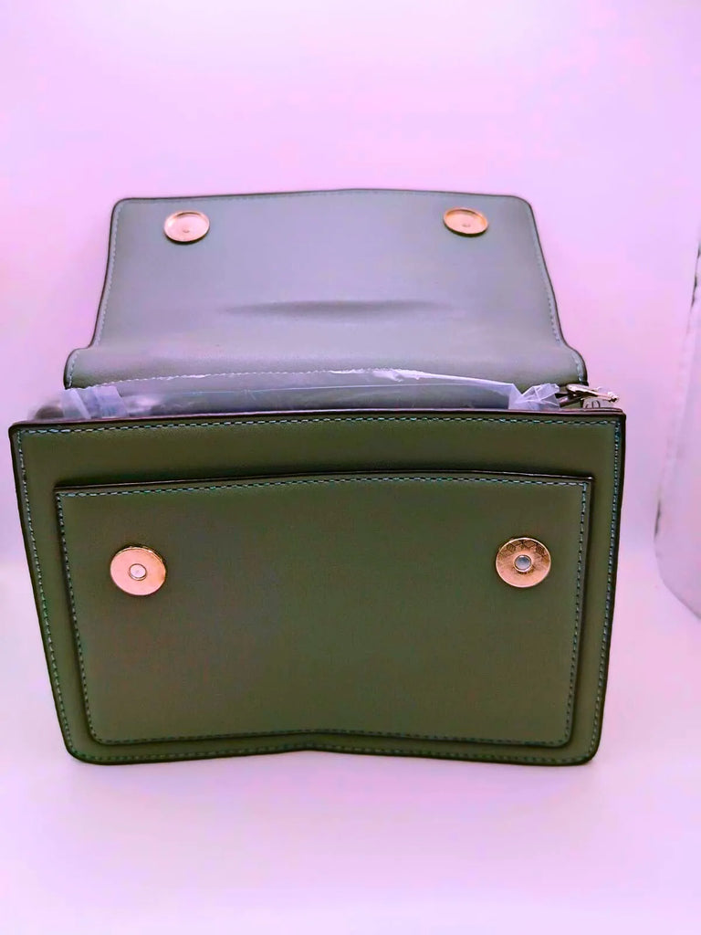 Bolsa Hombro Pequeña Cuero Verde Calenbi