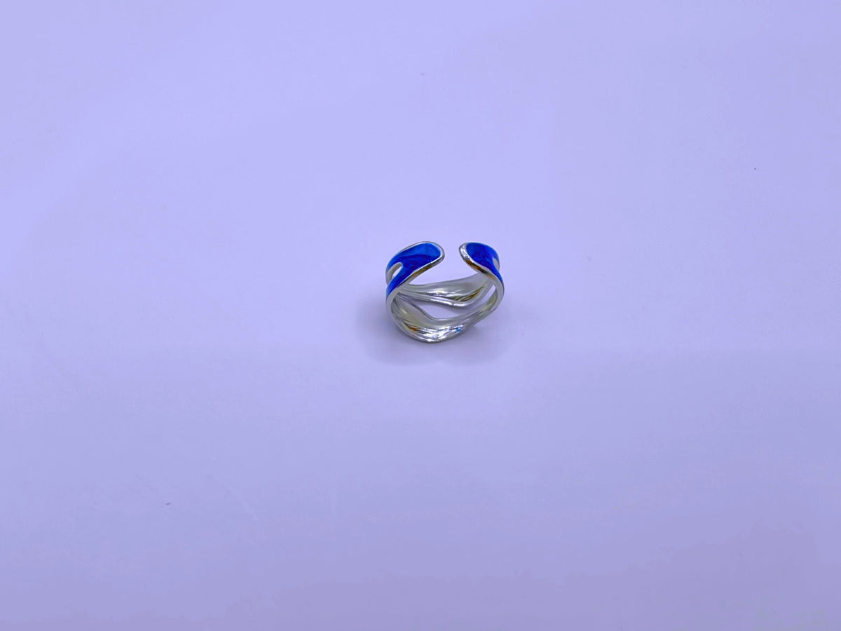 Anillo Acero Inoxidable Epoxica Negra Chapa Oro 10k Calenbi