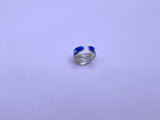 Anillo Acero Inoxidable Epoxica Negra Chapa Oro 10k Calenbi