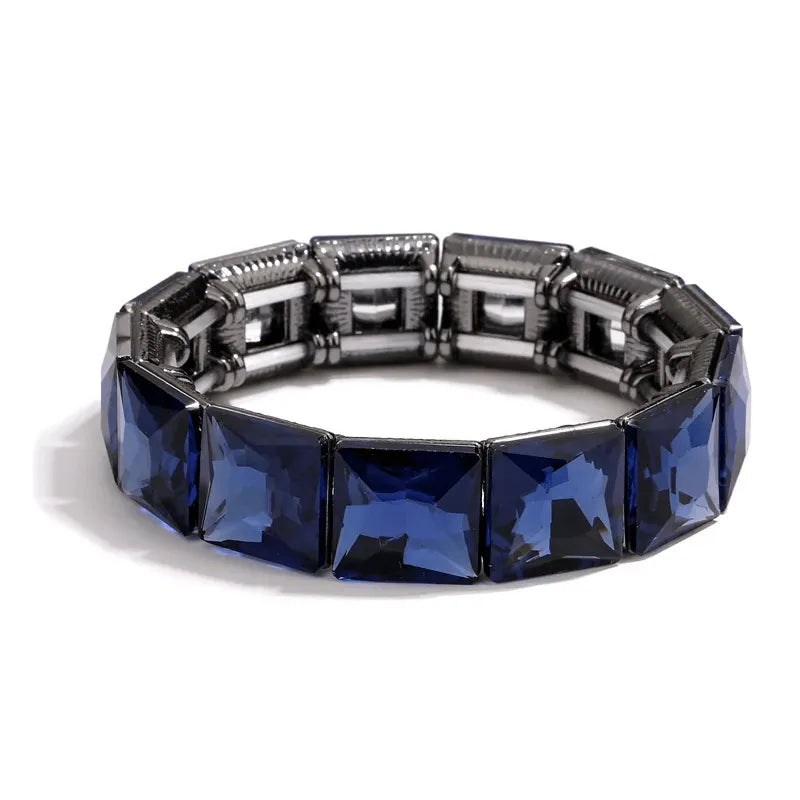 Brazalete Cobre Circonita Cubica Colores Elástica Dorado Calenbi